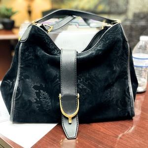 Gucci Brocade Stirrup Hobo Bag